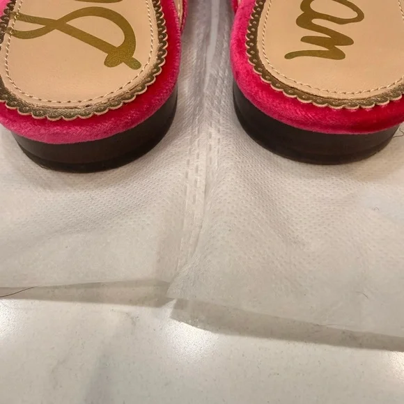 EUC Sam Edelman Linnie Pink Velvet Mule – Size 8 - Picture 8 of 11
